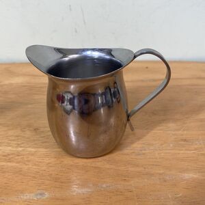 Vtg Edward Don & Co Stainless Steel 2.5" Milk Creamer Pitcher 18-8 Japan Diner